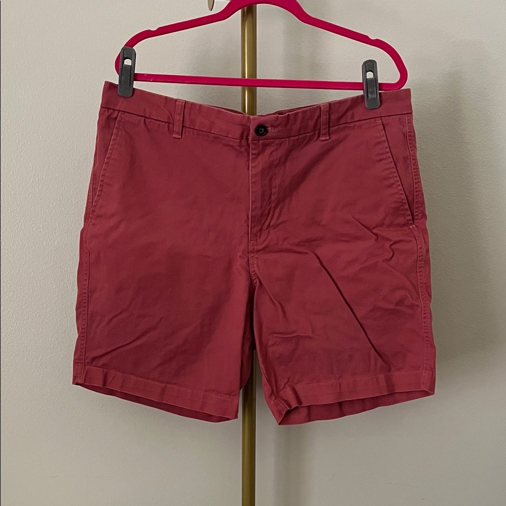 Chaps Men's Red Flat Front Shorts